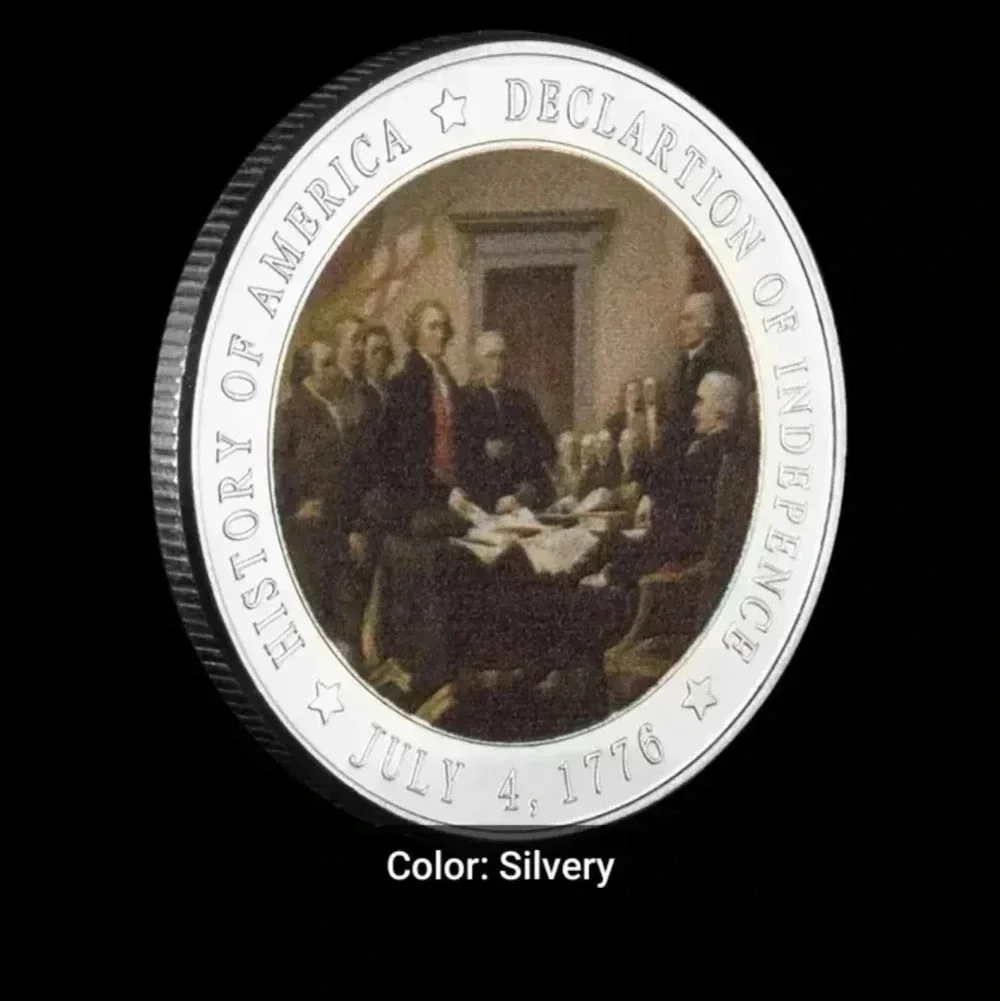 The Declaration Of Independence Souvenir Hobo Coin, Silver Plated Collectible. - Picture 7 of 7